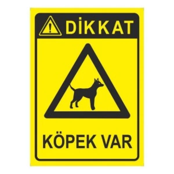 DİKKAT KÖPEK VAR Uyarı Levhası - Görsel 5