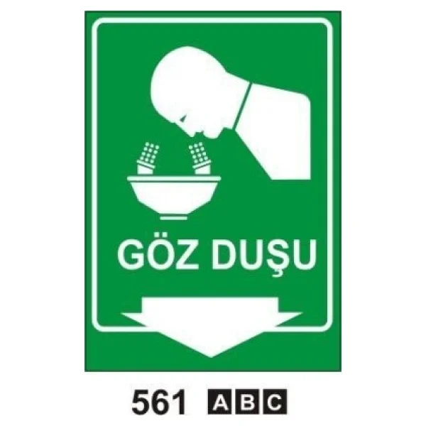 Göz Duşu Uyarı Levhası - Görsel 3