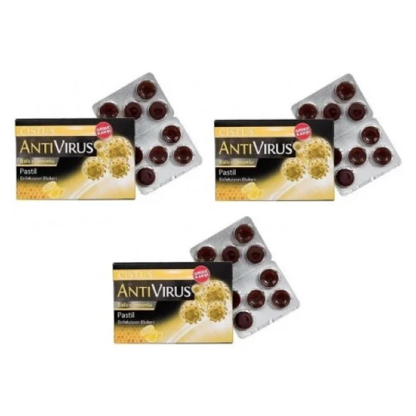 Cistus Antivirus Bal ve Limonlu 10'lu Pastil 3 Adet - Görsel 2