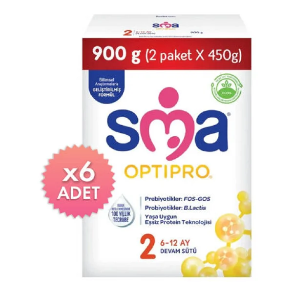 SMA Optipro 2 Probiyotik Devam Sütü 900 gr 6 Adet - Görsel 4