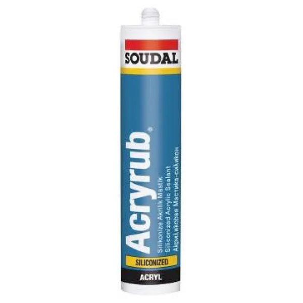 Soudal Acryrub Silikonize 500 gr Siyah Mastik - Görsel 5