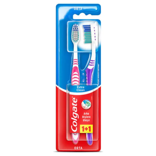 Colgate Extra Clean 2'li Diş Fırçası - Görsel 3