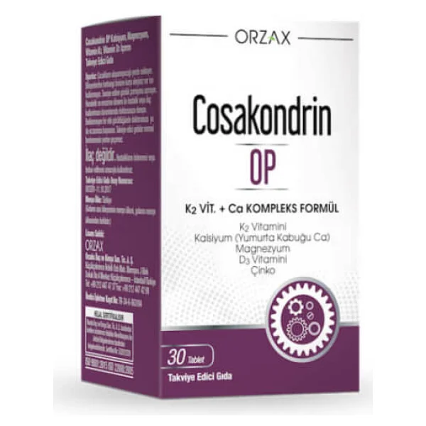 Orzax Cosakondrin OP 30 Tablet - Görsel 5