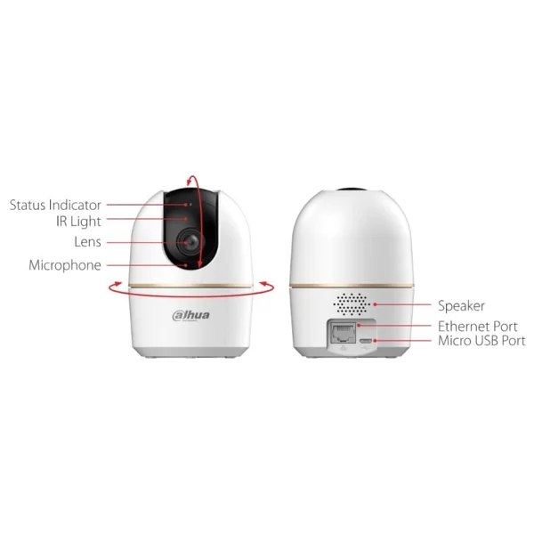 Dahua HPT1330DA-STW 3 MP Gece Görüşlü IP Wi-Fi Güvenlik Kamerası - Görsel 3