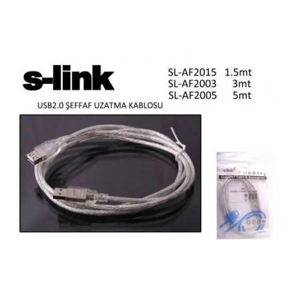 S-link SL-AF2005 5 m USB 2.0 Uzatma Kablosu - Görsel 2