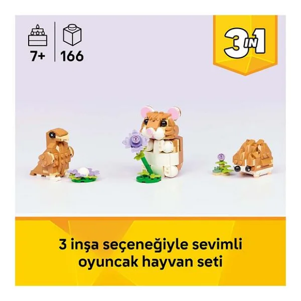 Lego 31376 Creator Sevimli Hamster ile Çiçek - Görsel 4