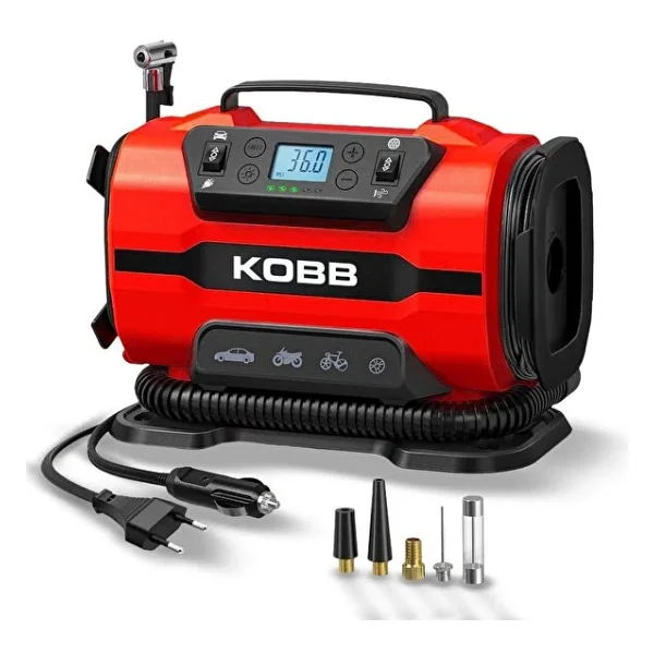 Kobb KB301 12 V Dijital Basınç Göstergeli Araç Kompresörü - Görsel 7