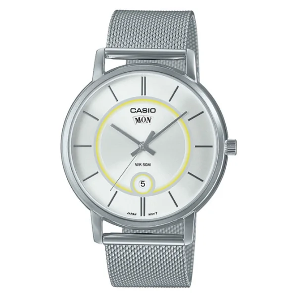 Casio Standart MTP-B120M-7AVDF Hasır Kordon Gümüş Erkek Kol Saati - Görsel 6