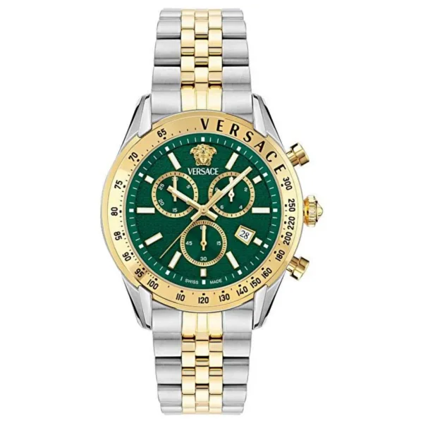 Versace Chrono Master VRSCVE8R00524 Altın-Yeşil Erkek Kol Saati - Görsel 5