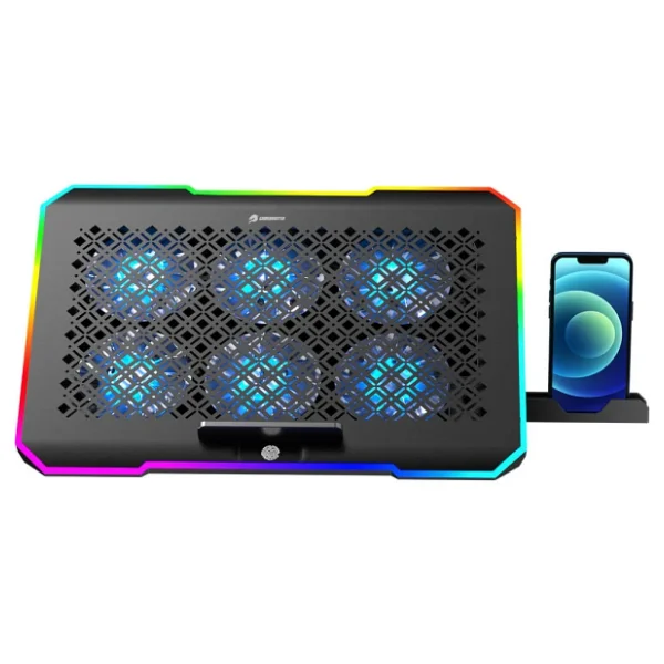 GameBooster GB-NS61 RGB 6 Fanlı 9"-17" Laptop Soğutucu - Görsel 2