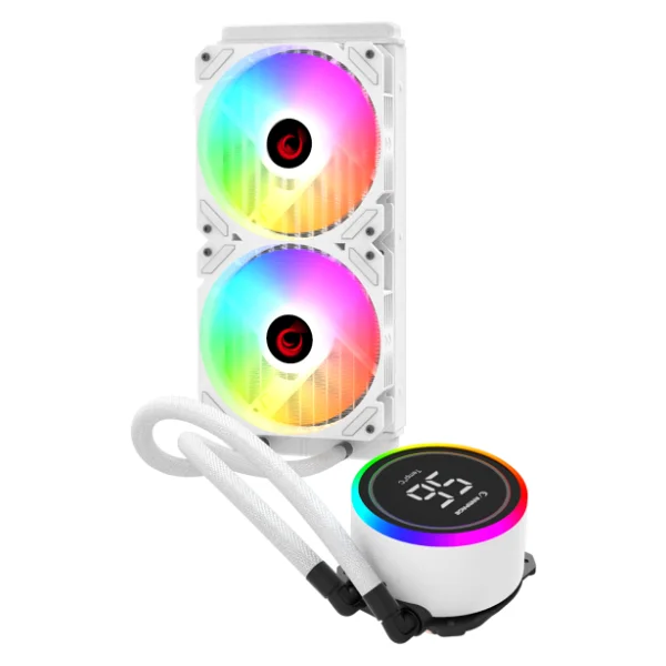 Rampage Helios C15 Beyaz ARGB 240 mm İşlemci Sıvı Soğutucu - Görsel 2