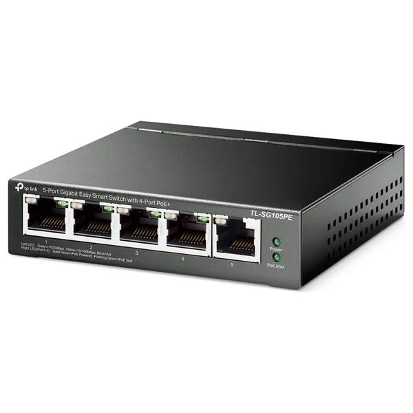 TP-LINK Omada TL-SG105PE 65W 4GE PoE Web Sw 1GEupl - Görsel 2