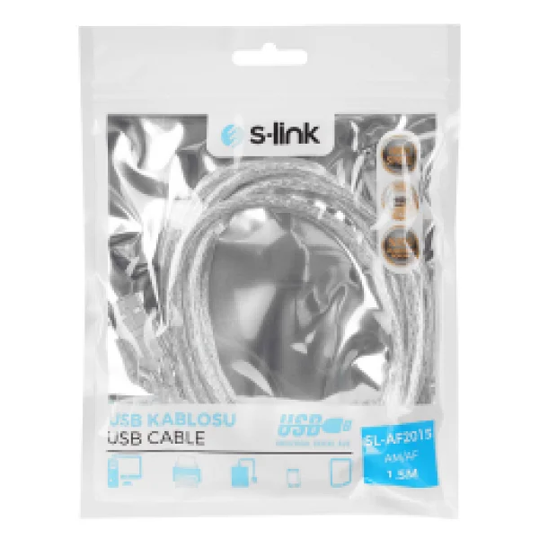 S-Link Sl-Af2015 1.5 M USB 2.0 Uzatma Kablosu - Görsel 6