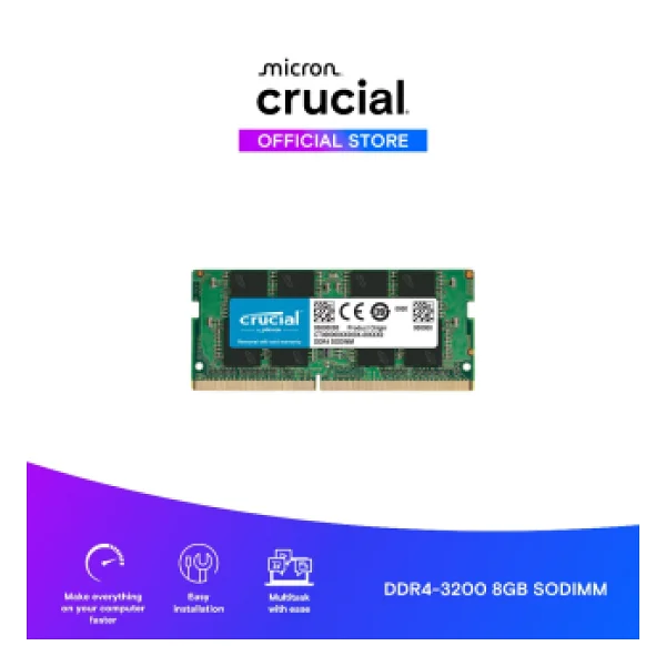 Crucial 8 GB 3200 MHz Cl22 Ct8g4sfra32a DDR4 RAM - Görsel 10
