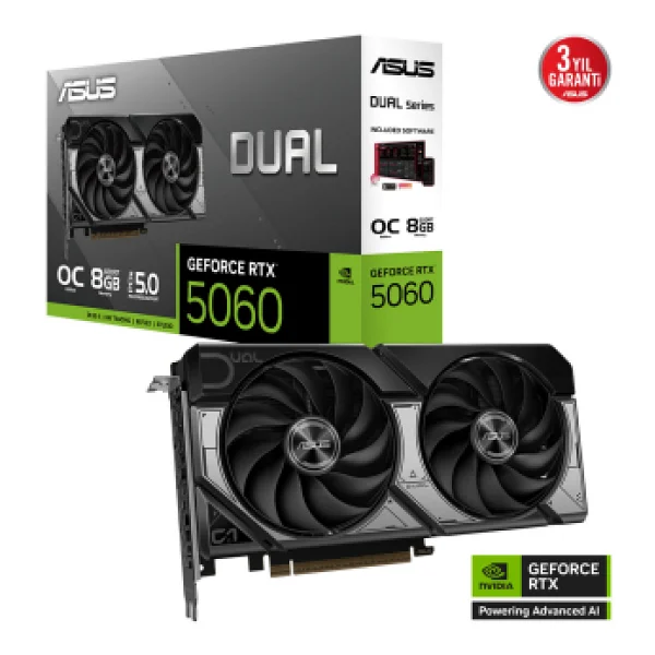 Asus RTX 5060 Dual Oc Edition Dual-Rtx5060-O8g 128 Bit Gddr7 8 GB Ekran Kartı - Görsel 10
