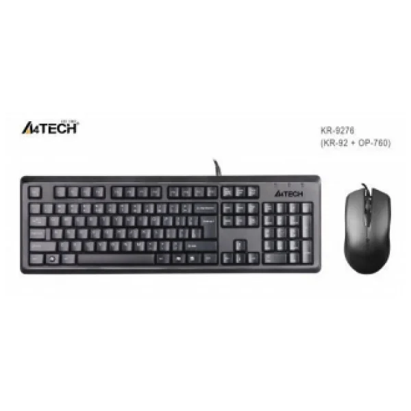 A4 Tech KR-9276 USB Multimedya Siyah Q Klavye+Mouse - Görsel 7