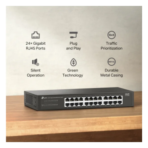 Tp-Link Ls1024g 24 Port 10/100/1000 Mbps Gigabit Switch - Görsel 9