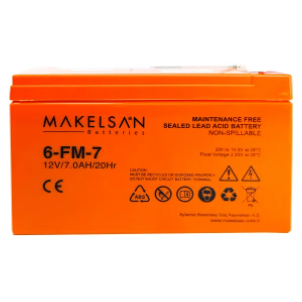 Makelsan 12v 7ah, Bakımsız, Kuru Akü. Ups İçin Uygundur. - Görsel 8