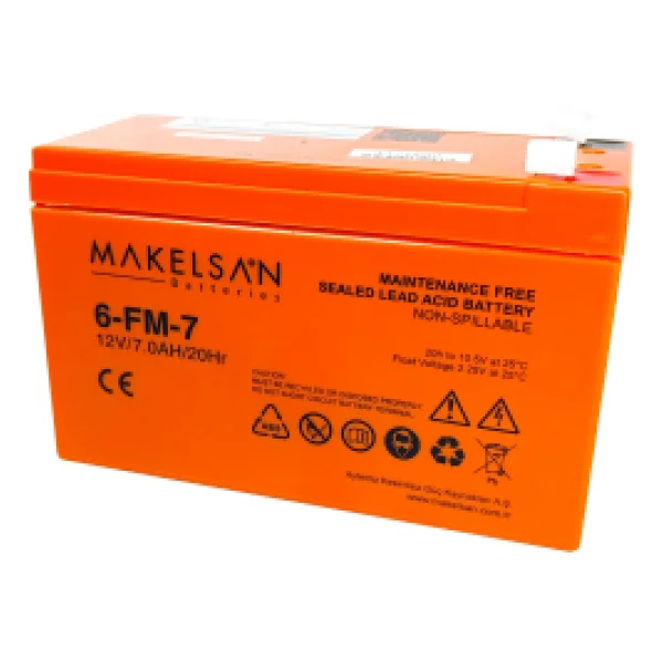 Makelsan 12v 7ah, Bakımsız, Kuru Akü. Ups İçin Uygundur. - Görsel 7
