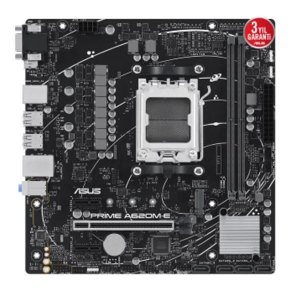 Asus Prime A620m-E Csm AMD Am5 DDR5 Micro Atx Anakart - Görsel 9