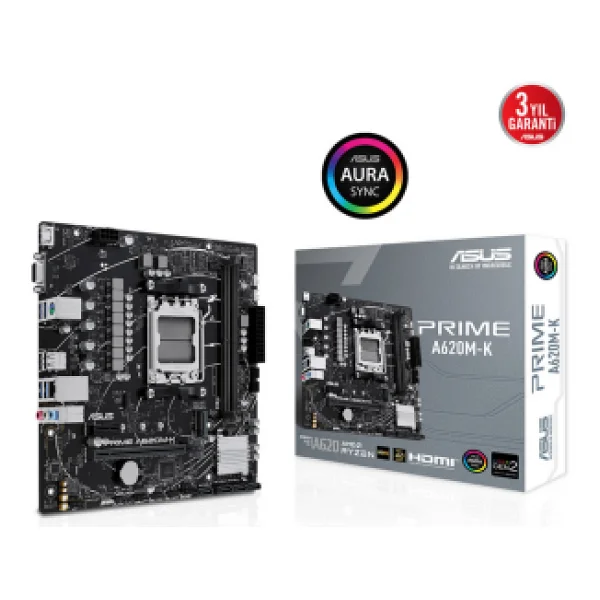 Asus Prime A620m-K AMD Am5 DDR5 Micro Atx Anakart - Görsel 10