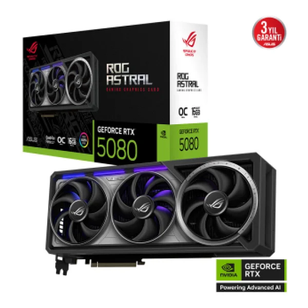 Asus RTX 5080 Rog Astral Oc Edition Rog-Astral-Rtx5080-O16g-Gamıng 256 Bit Gddr7 16 GB Ekran Kartı - Görsel 10