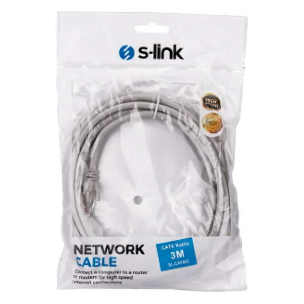 S-Link Sl-Cat603 Utp 3 M Gri Cat6 Patch Kablo - Görsel 6