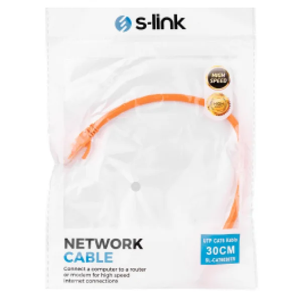 S-Link Sl-Cat6030tr Utp 30 Cm Turuncu Cat6 Patch Kablo - Görsel 8