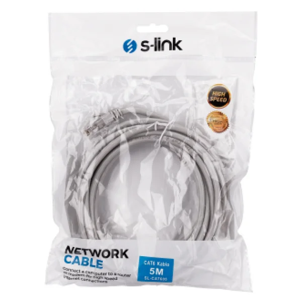 S-Link Sl-Cat605 Utp 5 M Gri Cat6 Patch Kablo - Görsel 7