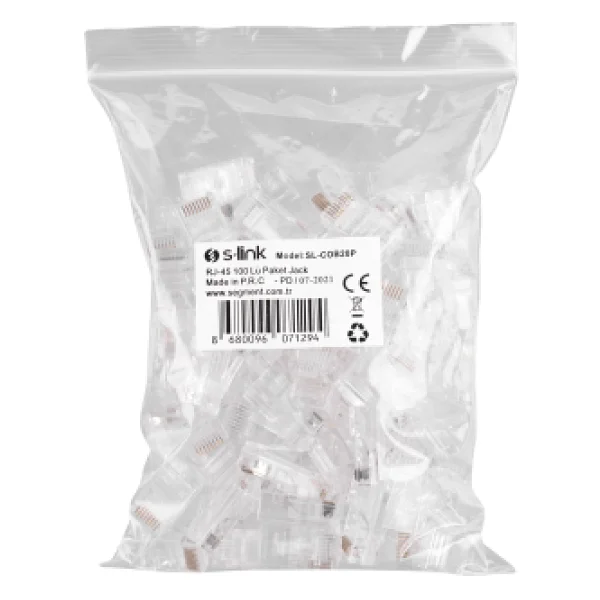 S-Link Sl-Cob20p 100'lü Rj45 Konnektör - Görsel 6
