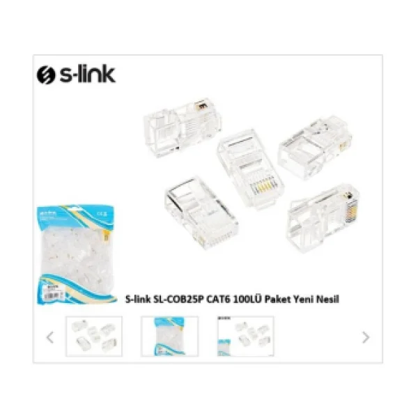 S-Link Sl-Cob25p 100'lü Rj45 Konnektör - Görsel 5