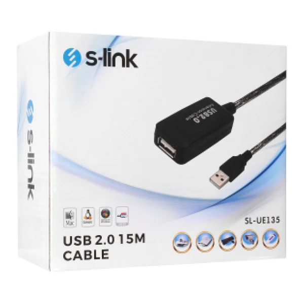 S-Link Sl-Ue135 15 M USB 2.0 Uzatma Kablosu - Görsel 6
