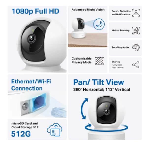 Tp-Link Tapo C202 Full HD Gece Görüşlü Ip Wi-Fi Güvenlik Kamerası - Görsel 10