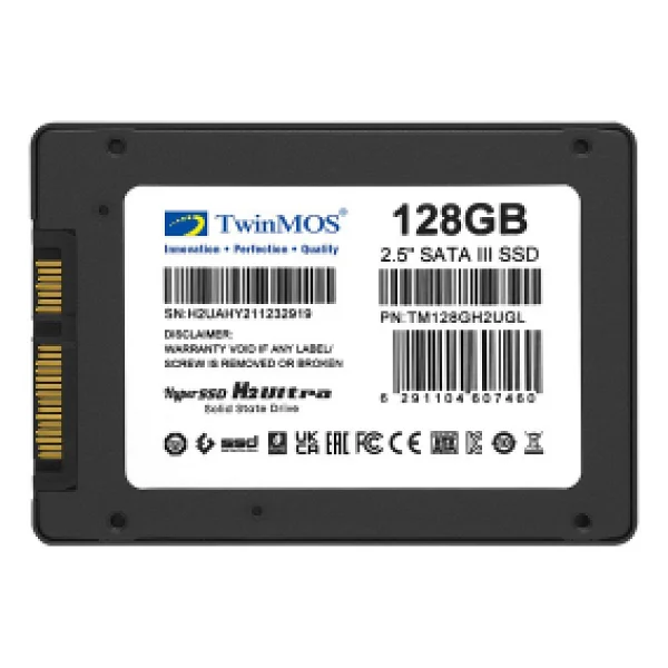 Twinmos 128GB 580/550Mb/s 2.5'' SATA3 SSD TM128GH2UGL 3D-Nand - Görsel 8