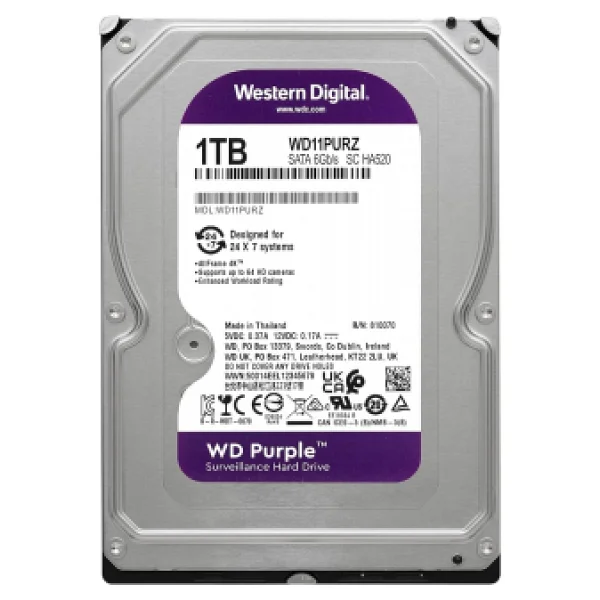 Western Digital Purple Wd11purz Sata 3.0 5400 Rpm 3.5" 1 TB Harddisk - Görsel 4