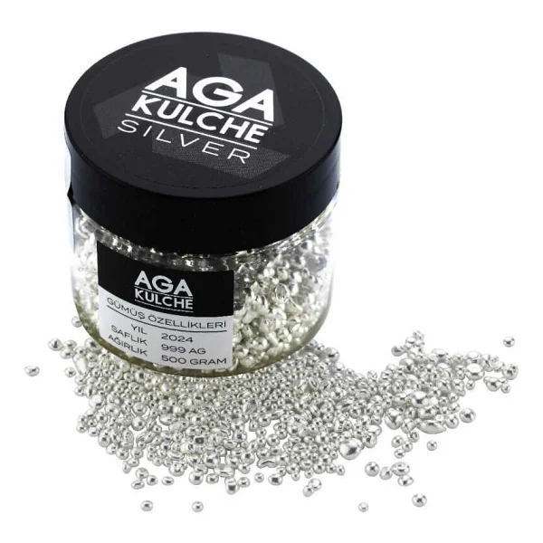 Agakulche 500 Gr 999.0 Granül Gümüş - Görsel 3