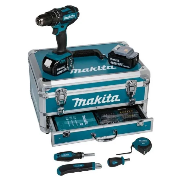 Makita DHP482RFX9 Çift Akülü 3 Ah 96 Parça Darbeli Matkap Seti - Görsel 3