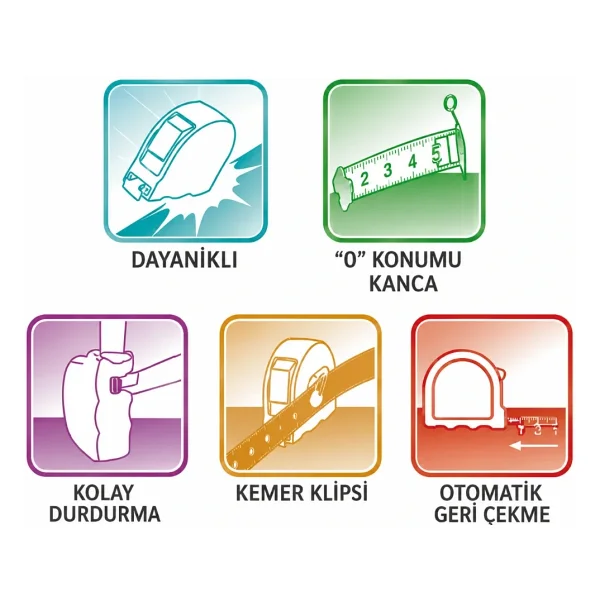 Dekor 296 25 Mm 5 Mt Şerit Metre - Görsel 3
