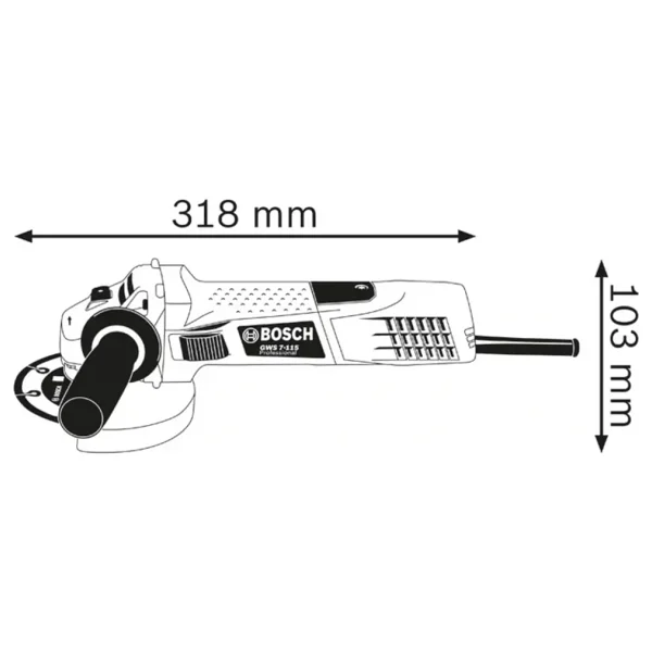 Bosch Gws 7-115 720 W Avuç Taşlama Makinesi - Görsel 2