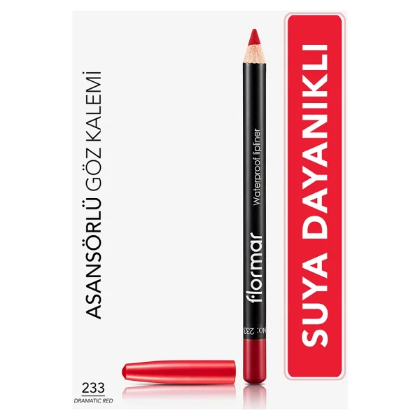 Flormar Waterproof Lipliner 233 Dramatic Red Dudak Kalemi - Görsel 4