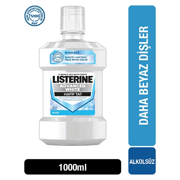 Listerine Advanced White Hafif Tat 1 Lt Gargara - Görsel 2