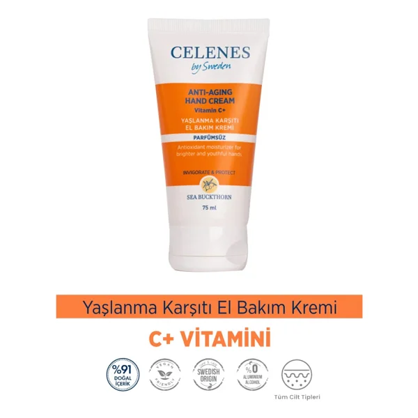 Celenes Sea Buckthorn Yaşlanma Karşıtı El Bakım Kremi 75 Ml - Görsel 2