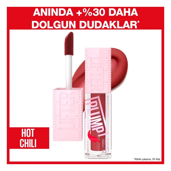 Maybelline Lifter Plump Dolgunlaştırıcı Dudak Parlatıcısı 06 Hot Chili - Görsel 10