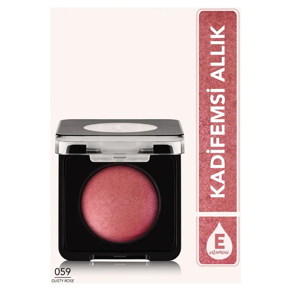 Flormar Baked Blush-On Yüksek Pigmentli & Doğal Işıltılı 059 Dusty Rose Allık - Görsel 6