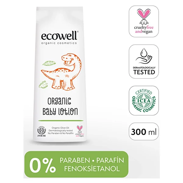 Ecowell Organik Bebek Losyonu 300 Ml - Görsel 6