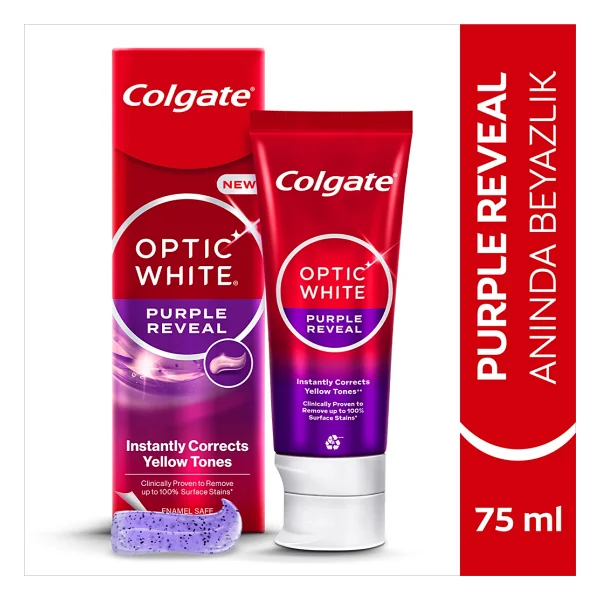 Colgate Optic White Purple Reveal Beyazlatıcı 75 Ml Diş Macunu - Görsel 2
