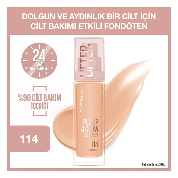 Maybelline New York Lifter Plump & Glow Spf 15 114 30 Ml Krem Fondöten - Görsel 2
