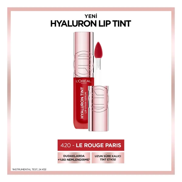 L'oreal Paris Hyaluron Lip Tint Satin Serum 420 Le Rogue Paris Likit Ruj - Görsel 2