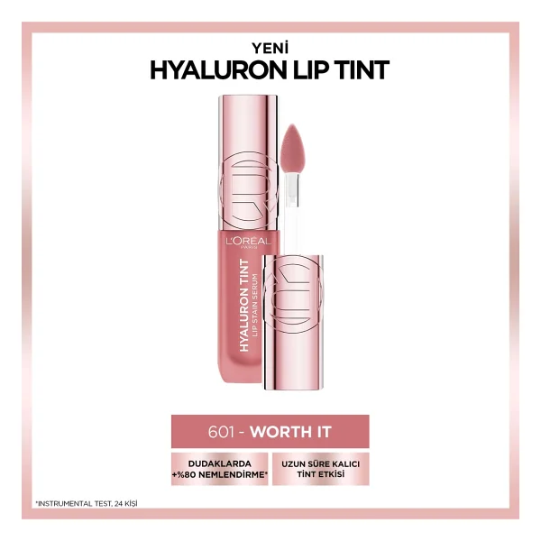 L'oreal Paris Hyaluron Lip Tint Satin Serum 601 Worth It Likit Ruj - Görsel 2