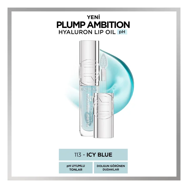 L'oreal Paris Plump Ambition Hyaluron Ph 113 Icy Blue Dudak Parlatıcısı - Görsel 2